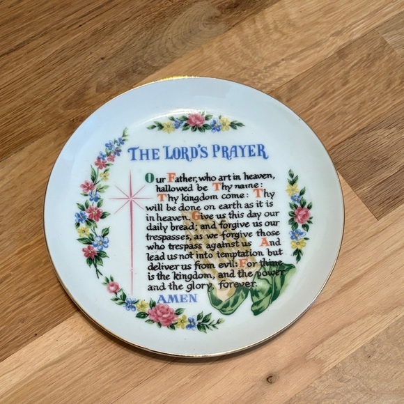 Other - Decorative Plate with The Lord's Prayer